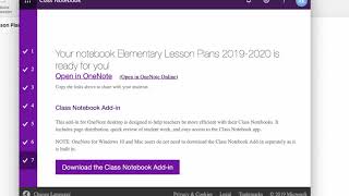 Setting Up OneNote for Lesson Plans