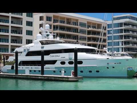 James Bond's Super-Yacht MY 'Casino Royale' docking in Bahamas!