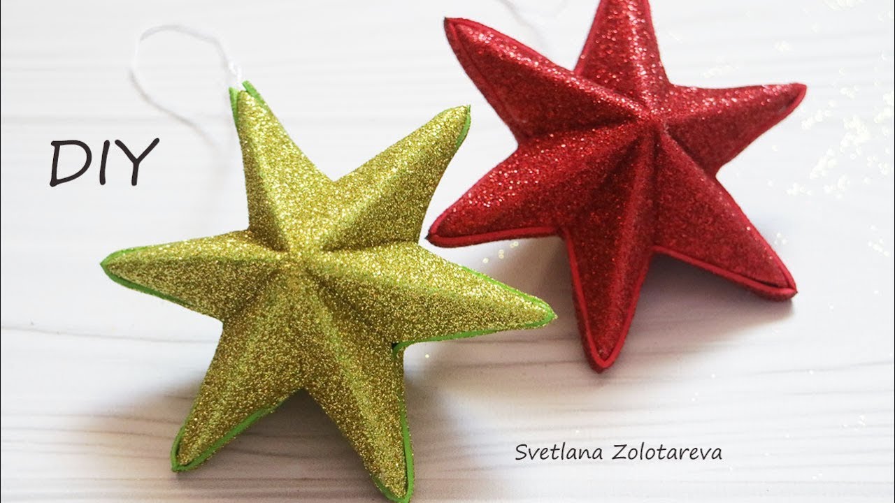 3D⭐ Рождественская звезда из бумаги и фоамирана⭐