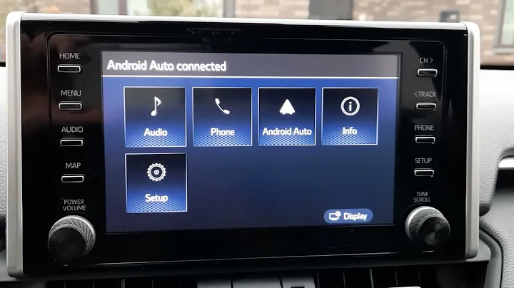 Toyota RAV4 2020. Entering Android Auto using Map button
