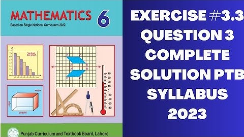 Exercise 3.3 Q 3 complete solution PTB 6th maths new syllabus 2023||SNC 2022||Law of integers