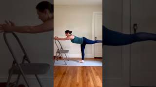 Supported Warrior 3 #movementchallenge #functionalmobility #chairyoga #warrior3