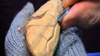 Woodcarving An Eagle Head