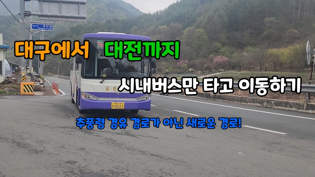 [시내버스 여행] (16) 대구에서 대전까지 시내버스만 타고 이동하기 (성주, 김천 대덕, 무주, 금산 경유)
