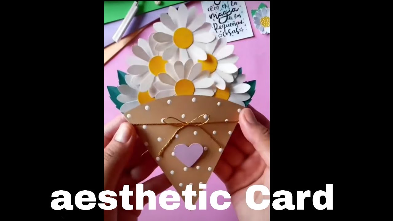 How to make flower Card 🌼 | aesthetic Card #aesthetic #viral #trending ...