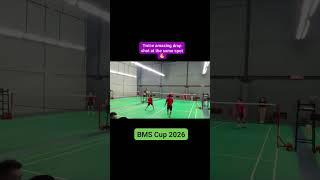 Twice amazing drop shot at the same spot 🫰 #badminton #badmintolovers #semuaorang #jangkauanluas