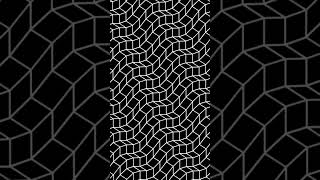 Low Poly Sine Stairs #illusion #monochrome #mathart #wireframe #loop