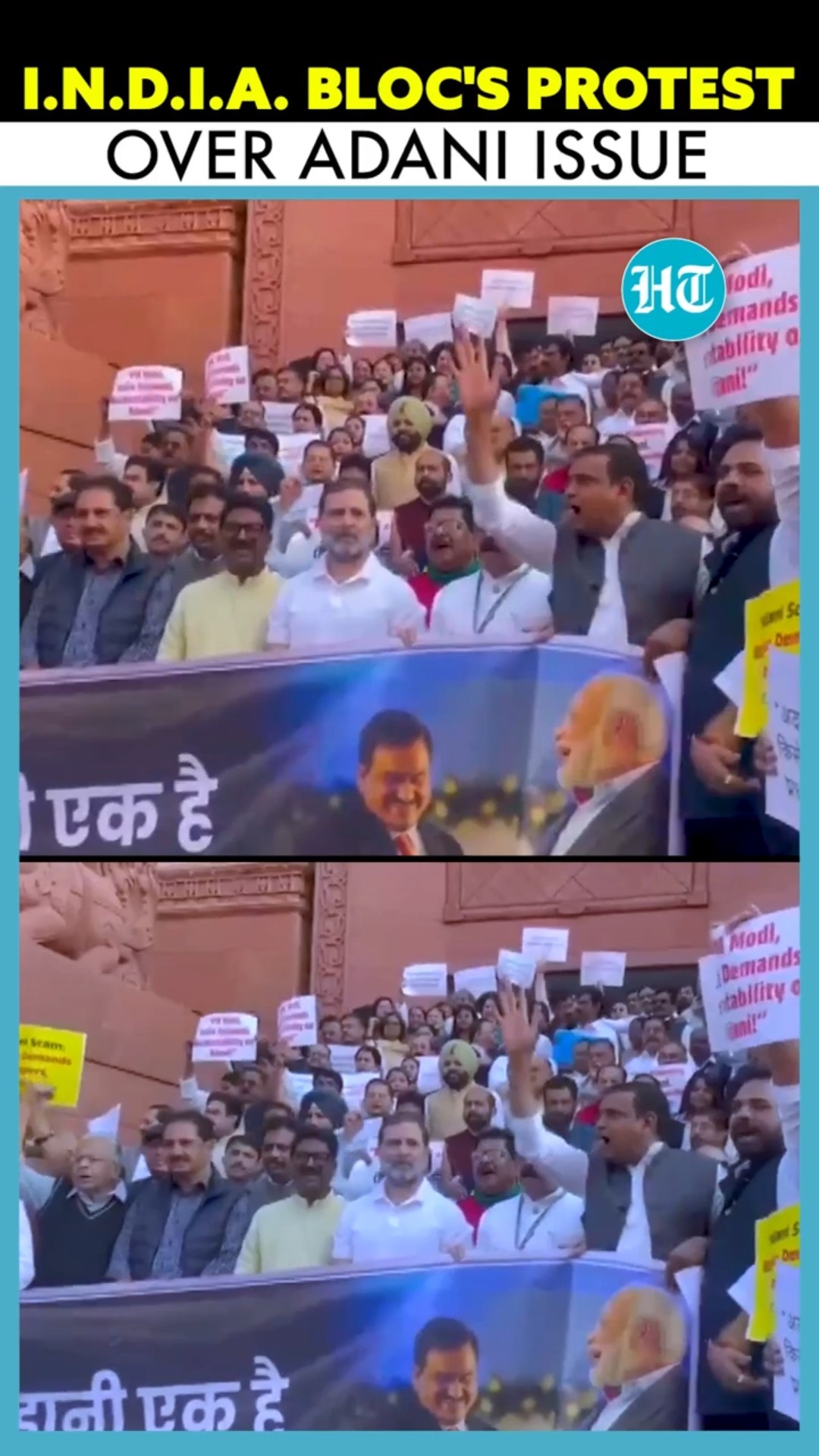 Rahul Gandhi, Priyanka Gandhi Vadra Lead Protest Over Adani Issue At Parliament | Winter Session