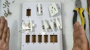 3 switch 1 socket 1 indicator 1 fan regulator connection wiring in board | electric wiring in board