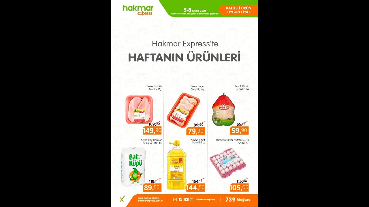 Hakmar Ekspres Sakarya 23 Mağaza Kampanyalar 05 - 08 Ocak 2024