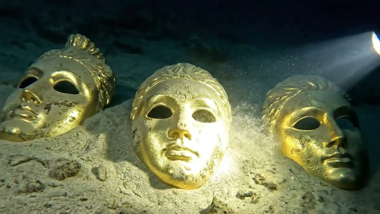 Inside the Sunken Ancient Temple — Incredible Masks Preserved After 1800 Years