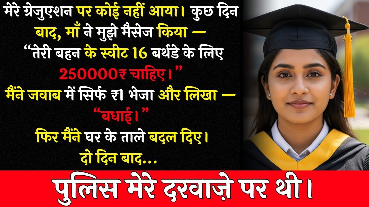 मां ने बहन के जन्मदिन के लिए 2.5 लाख मांगे, मैंने जवाब में सिर्फ ₹1 भेजा — फिर जो हुआ, उसने सबका