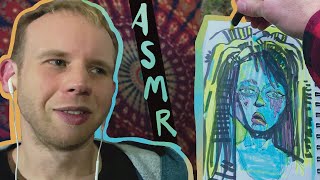 Sketchbook ASMR | Drawing in the Park "Blue Punk Emo Zombie!" [male soft talking] screenshot 2