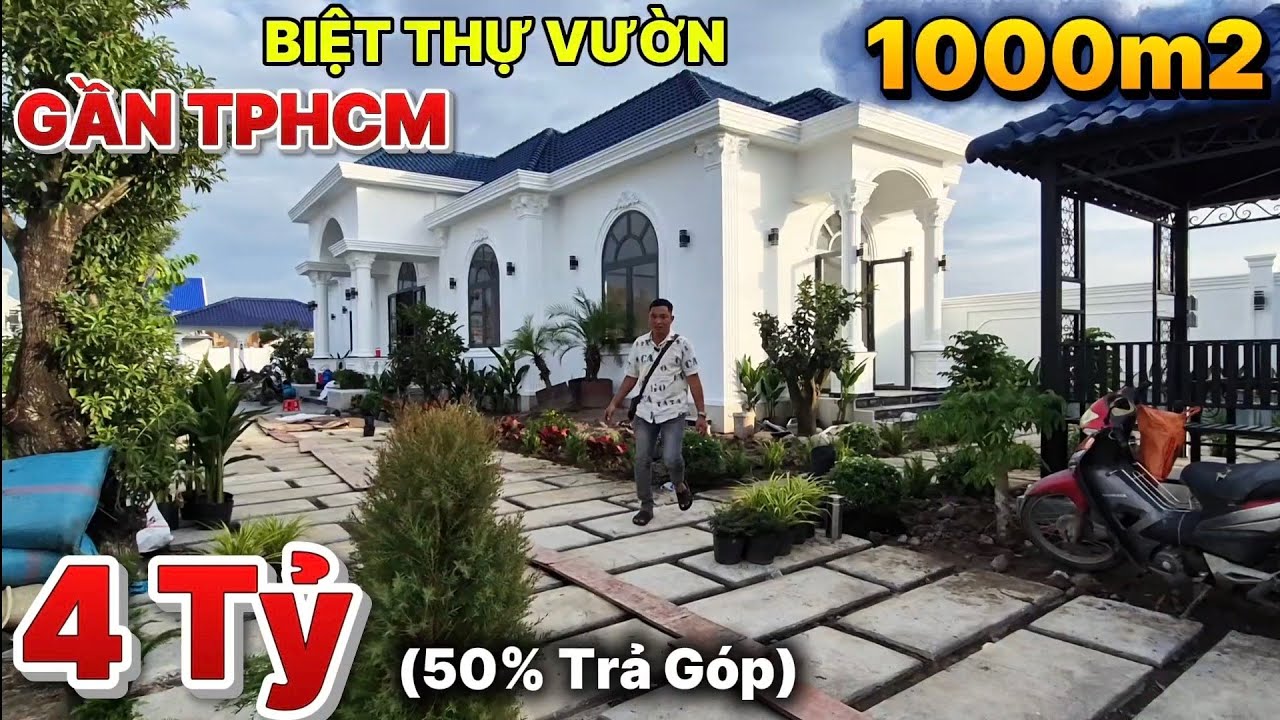 Càng Xem Càng Mê 😍 Biệt Thự Sân Vườn 15x68m Gần TP.HCM | Đức Hòa Sát Hóc Môn