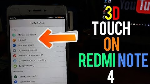 3D TOUCH IN REDMI NOTE 4 || TO HOW USE AND ENABLE || ONLY MIUI 9