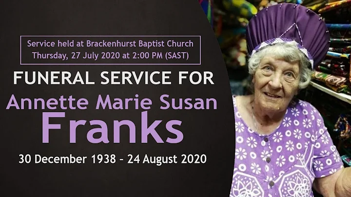 Funeral service for Annette Franks