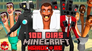 SOBREVIVÍ 100 días en un Apocalipsis de SKIBIDI TOILET en Minecraft HARDCORE y esto sucedió...