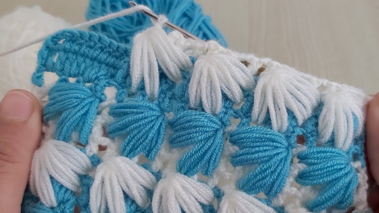 Super Easy 3D Crochet Knitting Model - Şahane Tığ işi Yelek Battaniye ...