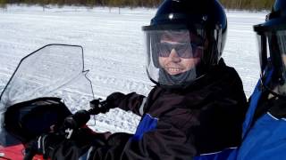 Snowmobile trip.Lapland.Rovaniemi