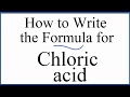 Chloric Acid and Chlorate Ions