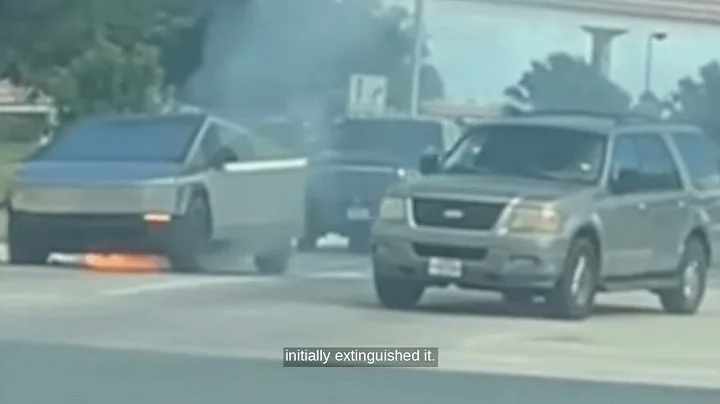 Tesla Cybertruck Catches Fire in Unusual Crash with Fire Hydrant