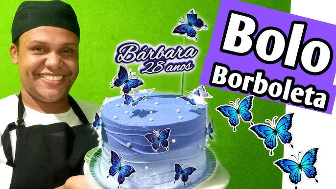 bolo azul de borboleta｜Pesquisa do TikTok