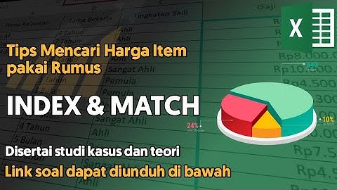 Cara mencari harga item dalam tabel otomatis dengan rumus index dan match di microsoft excel