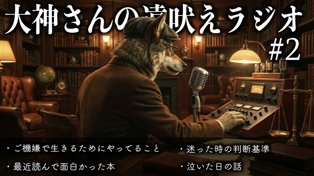 【第2回.大神さんラジオ】ご機嫌に生きるためにやっていること/迷った時の判断基準/面白かった本.…etc