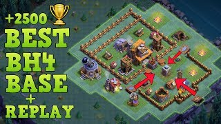 Builder Hall 4 Base 2023 Bh4 Builder Base Defense Replay Base Layout Clash Of Clans