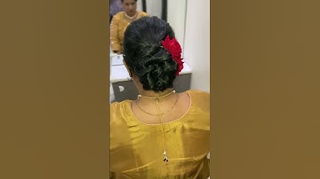 Thumbnail of Messy bun Party hairstyle #viralvideo #sorts #tiktok #trending #viral #song #celebrities #786 #