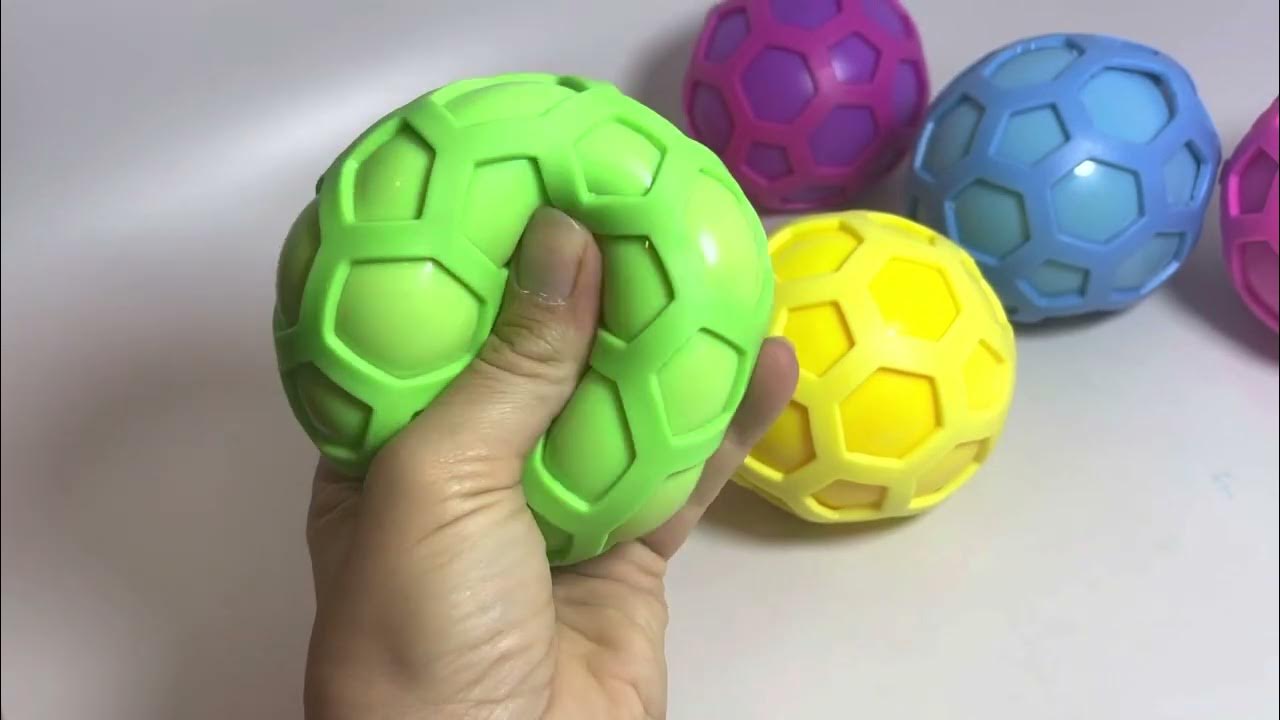 Large mesh ball with color change inside stress ball YouTube