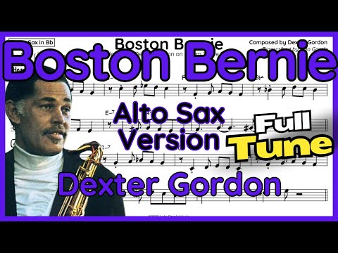 Boston Bernie - Dexter Gordon - Alto Sax Version in Eb (+Backing Track)