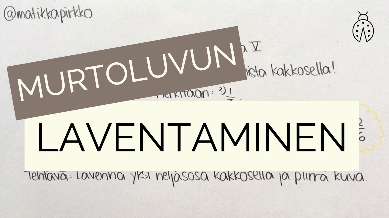Laventaminen: Miten murtolukujen laventaminen menikään? 😳 // Matikkapirkko