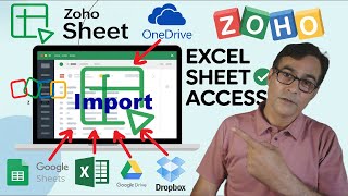 Import data from Excel, google sheet, google drive or one drive etc. in Zoho Sheets in hindi