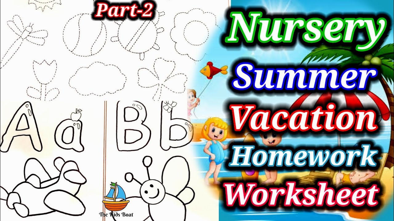 10 Colourful Summer Vacation Homework Worksheet For Nursery And 10-colourful-summer-vacation-homework-worksheet-for-nursery-and