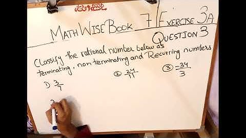 MATH WISE BOOK 7 | EXERCISE 3A | QUESTION 3A | MUDASSIR INAM | SM COLLEGIATE