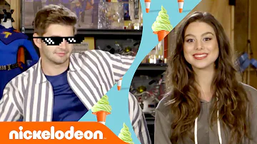 Jack Griffo & Kira Kosarin Answer Your Q's & Respond to Comments 🍗🍕 | The Thundermans | Nick