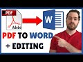 How To Convert PDF To Word Document | How To Edit PDF In Word