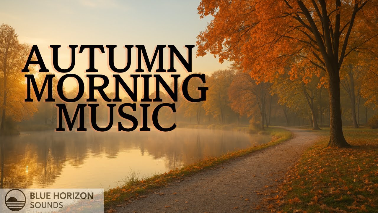 Calm Autumn Lake Morning 🍁🌿 | Relaxing Café Music & Soft Jazz for Peaceful Moments