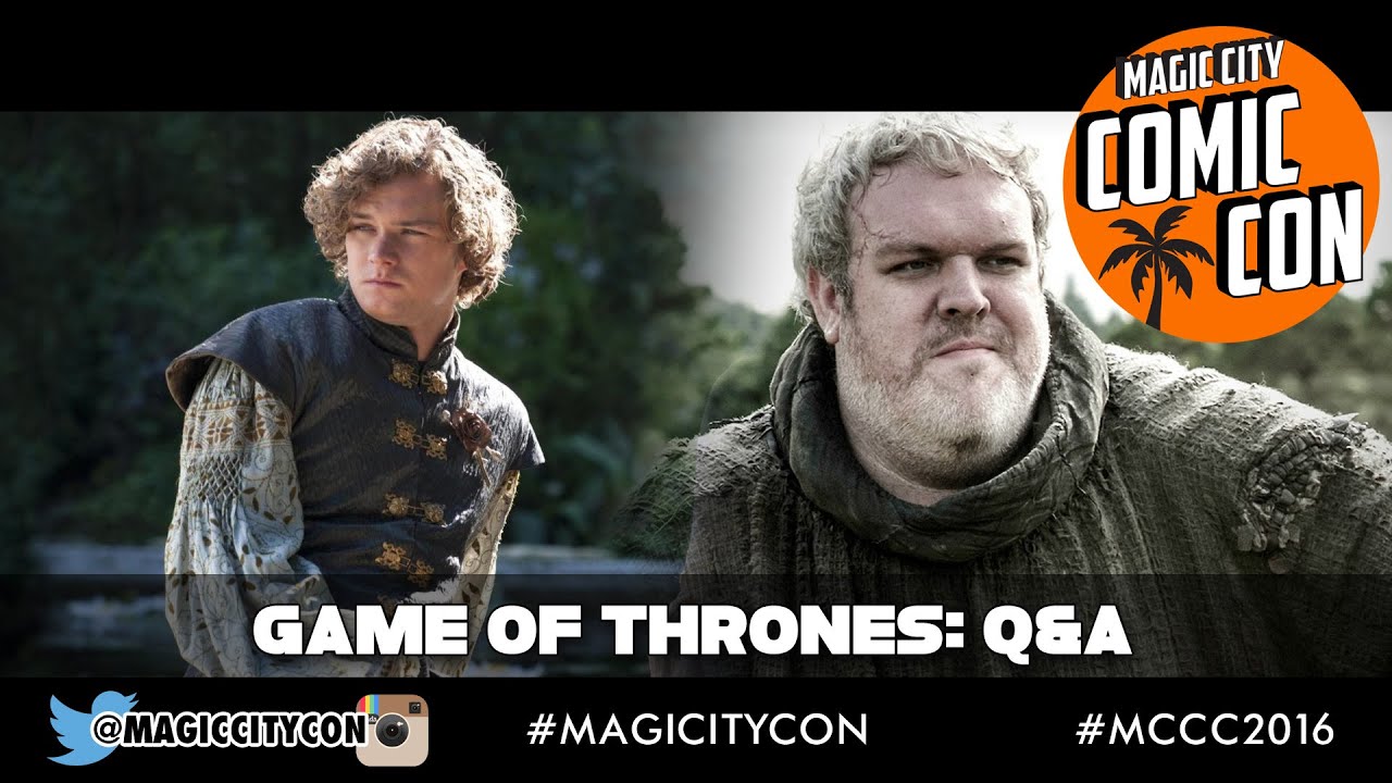 Game of Thrones Q&A with Kristian Nairn and Finn Jones at Magic City Comic Con Jan 2016