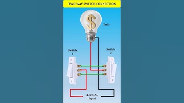 Two Way Switch Connection | Control One Bulb with Two Switches🔥#shorts #electricedison #diy #circuit