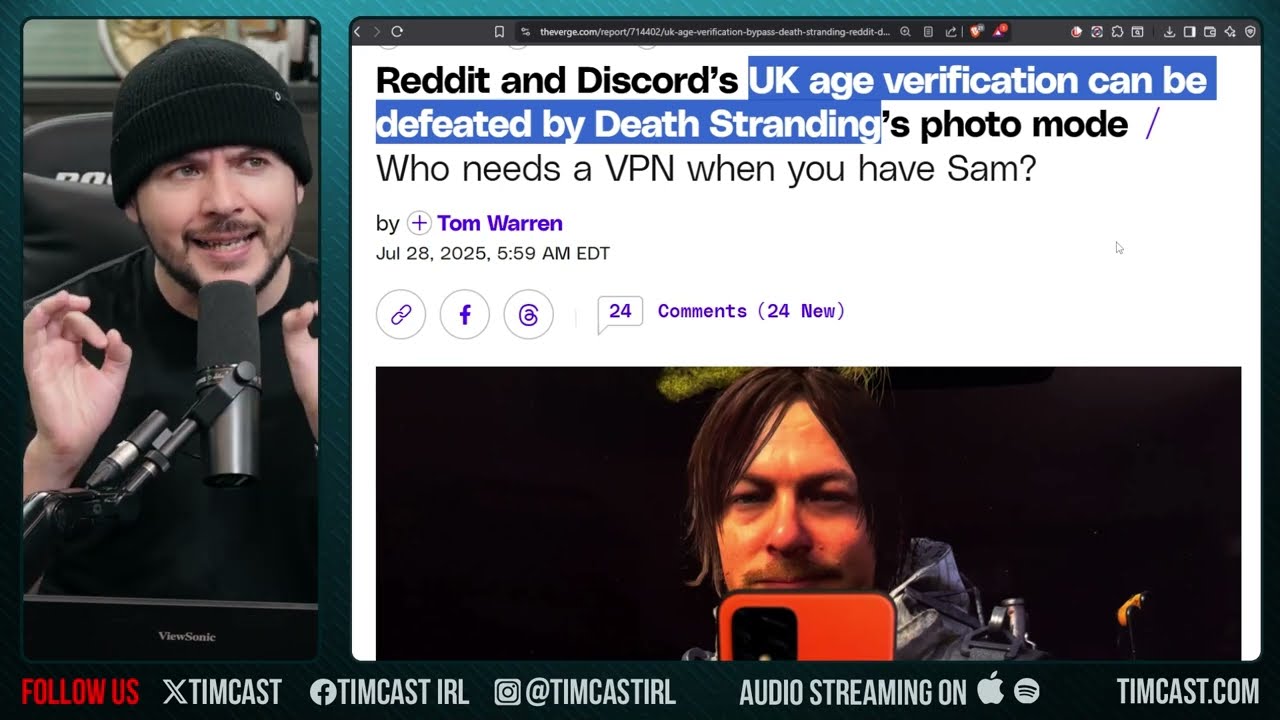 Age Verification FAILS As Kids Use DEATH STRANDING To Make Fake Adult Face Scans | Tim Pool