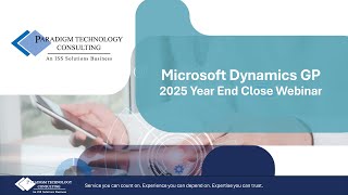 Microsoft Dynamics GP Year-End Close Webinar