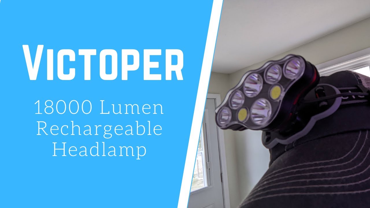 Victoper Lampe frontale Rechargeable Puissante, 18000 Lumen 8 Modes Lampe  Frontale LED Lampe de Mains-libres pour le Camping, Lampe Frontale Running  IPX5 Enfant Lecture : : Sports et Loisirs