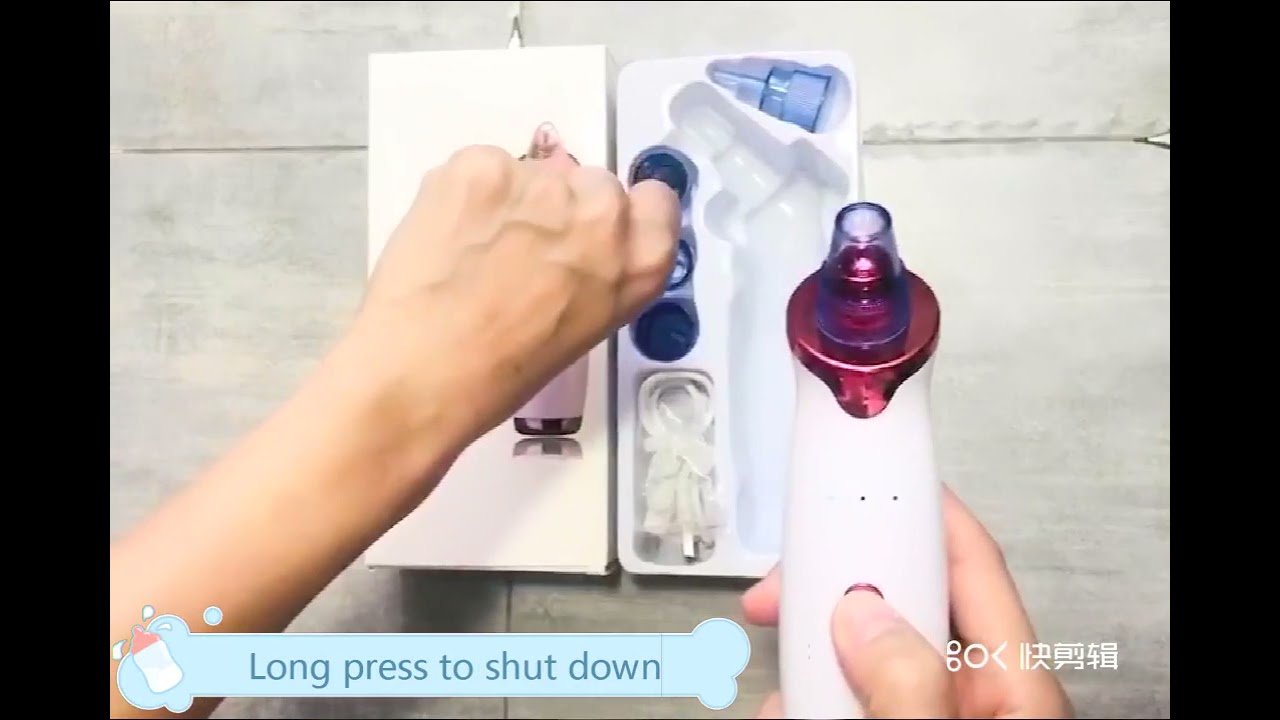 Blackhead Remover Vacuum Suction Facial Pore Cleaner Acne Extractor Kit with 4 Suction Head