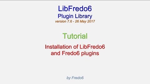LibFredo6 - installation - 2 Jun 2017