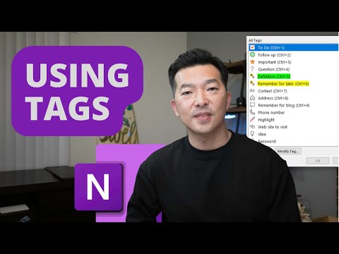 How to use TAGs in Microsoft OneNote