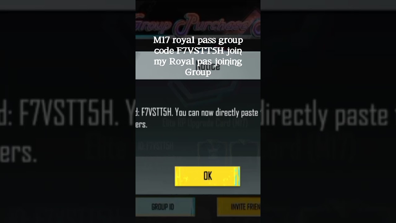 join my RP group M17 royal pass group code F7VSTT5H