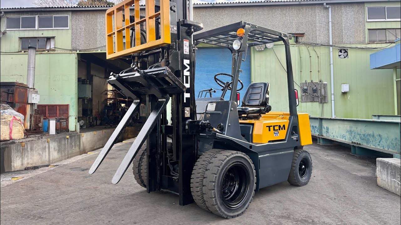 TCMフォークリフト☆2.5トン☆ヒンジ☆除雪☆バケット☆ガソリン