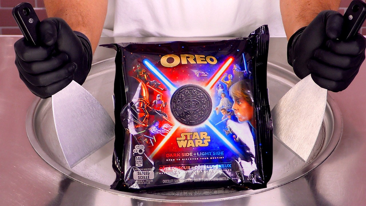 OREO Star Wars Ice Cream Rolls 🍪⚔️ The Dark Side Never Tasted So Good | ASMR